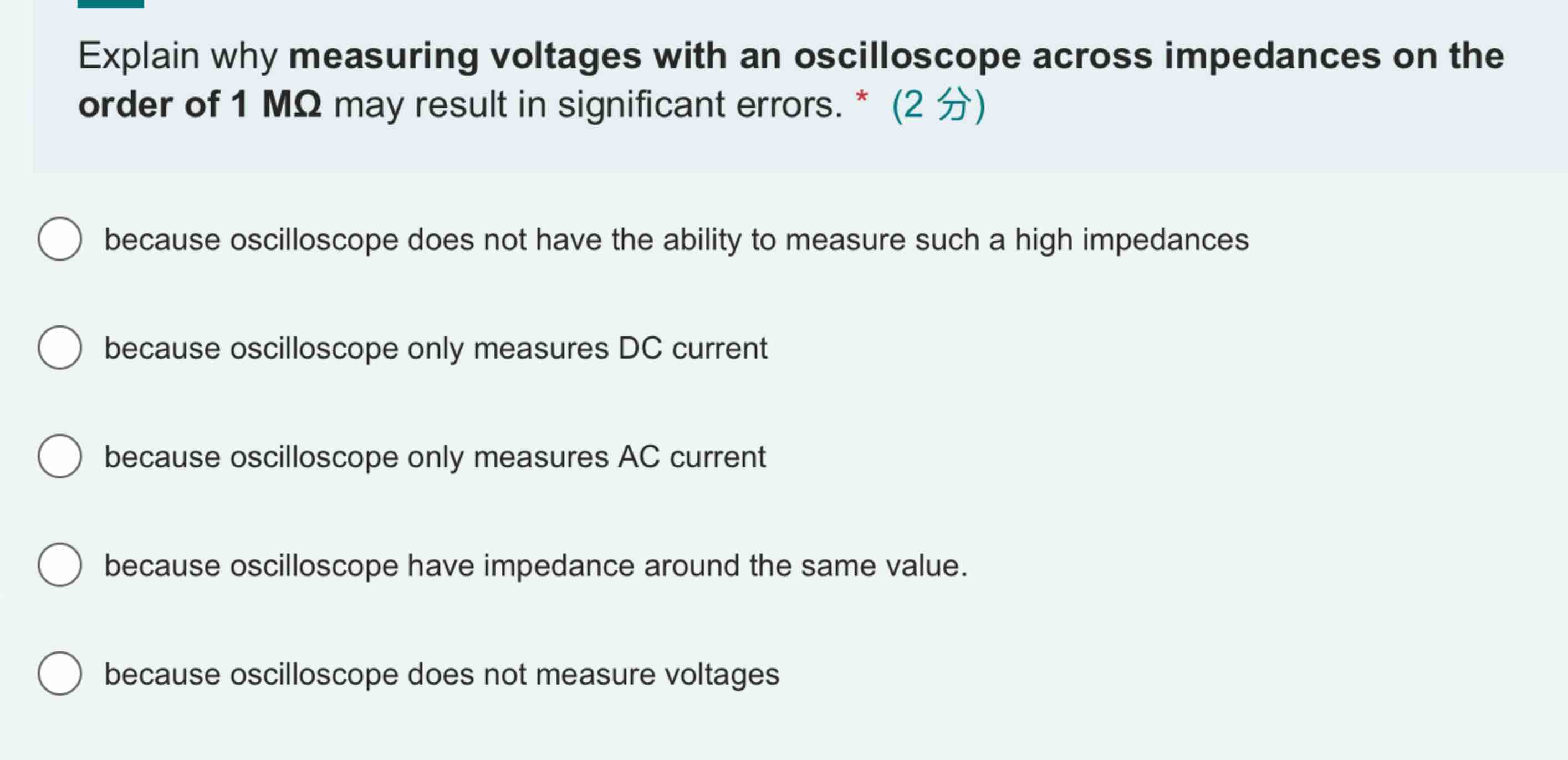 Explain why measuring voltages with an