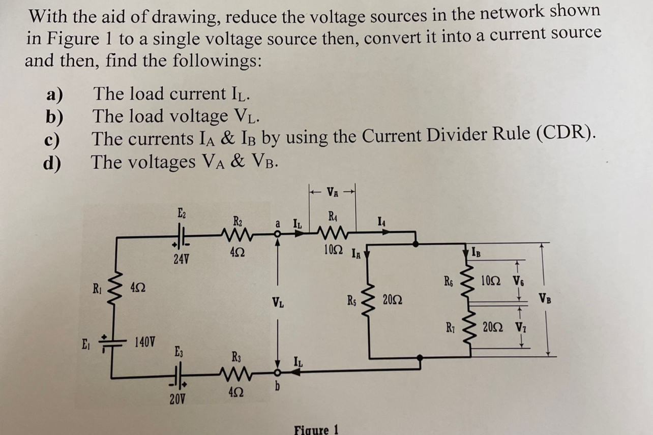 With the aid of drawing, reduce the voltage