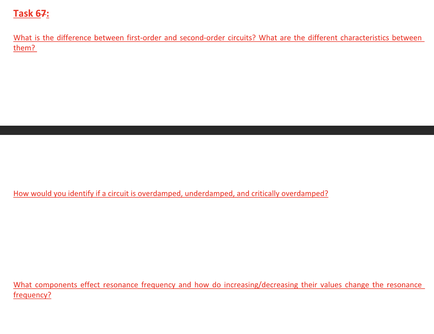 Task 6 7 : What is the difference between first -