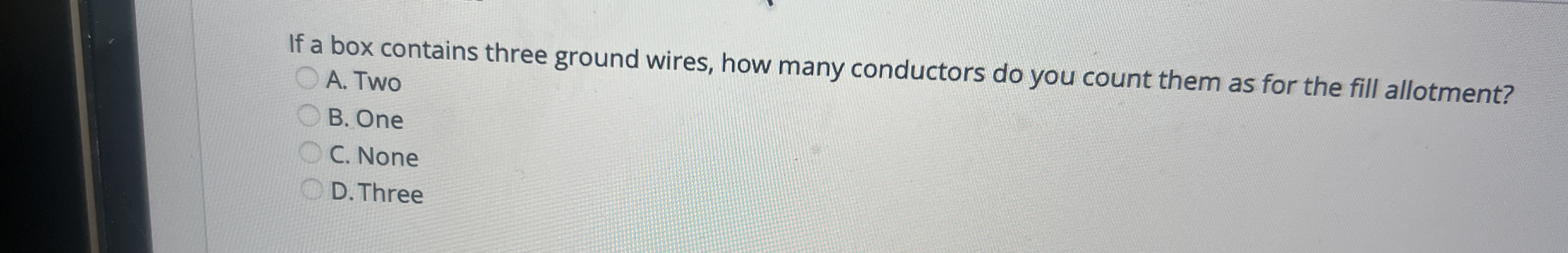 If a box contains three ground wires, how many