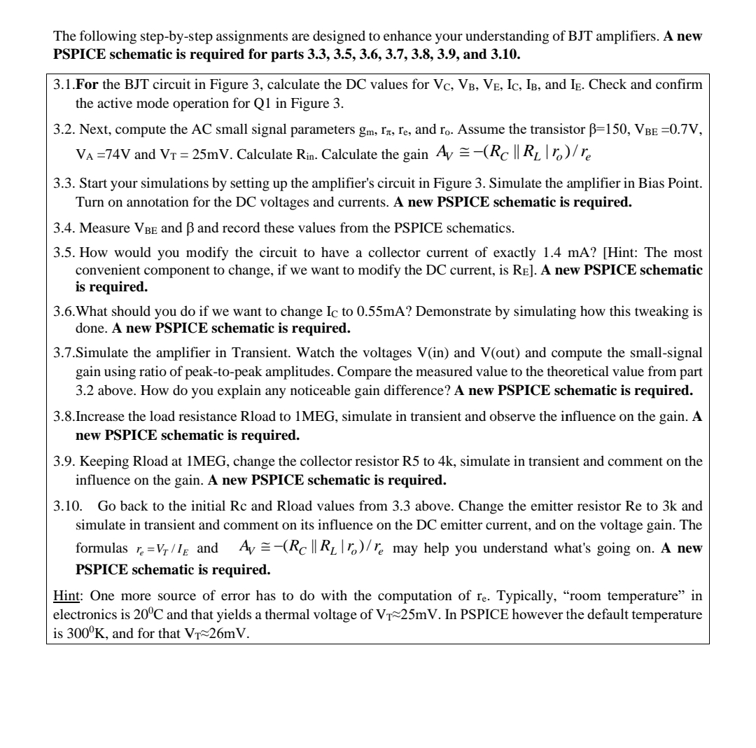 The following step - by - step assignments are