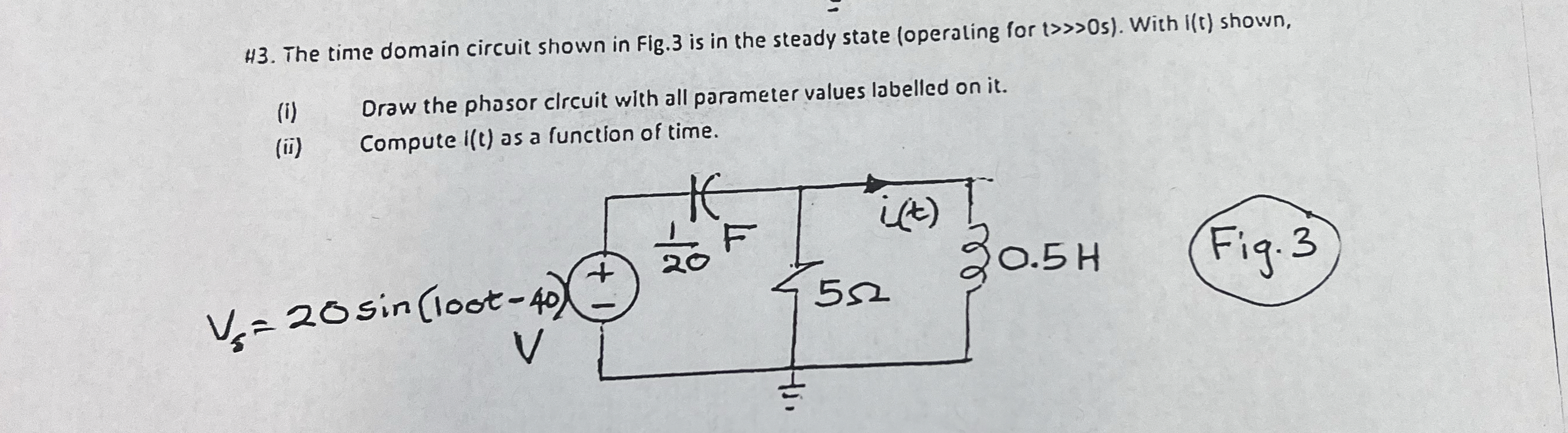 The time domain circuit shown in Fig. 3 is in the