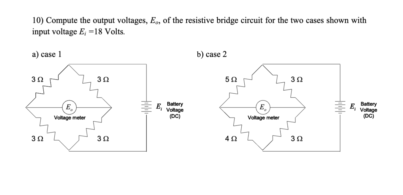 Compute the output voltages, E _ ( o ) , of the