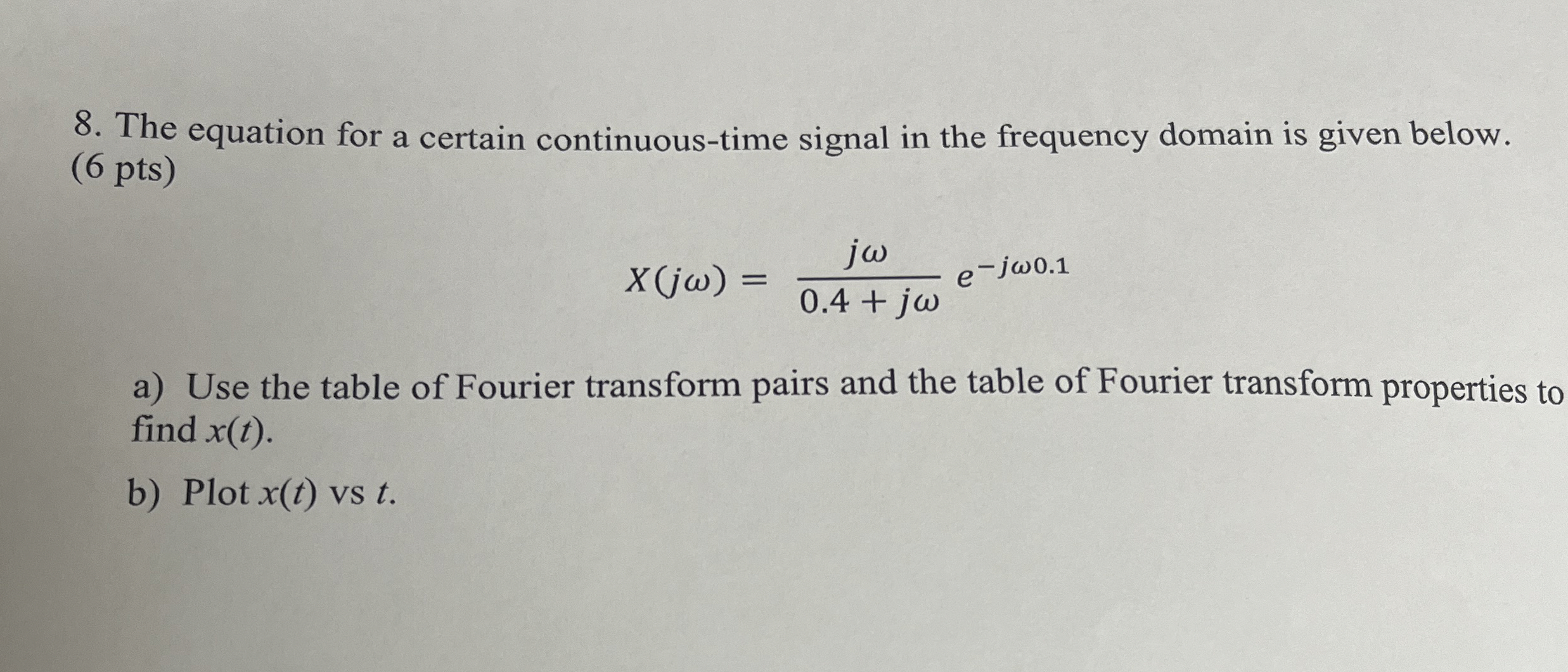 The equation for a certain continuous - time