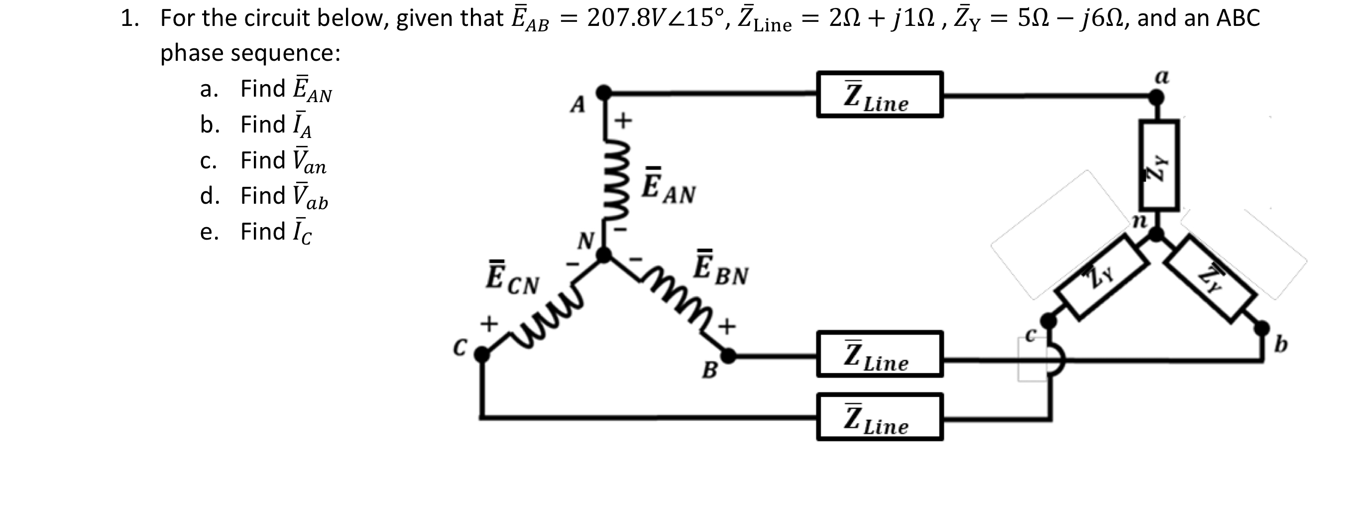 For the circuit below, given that ? b a r ( E ) A