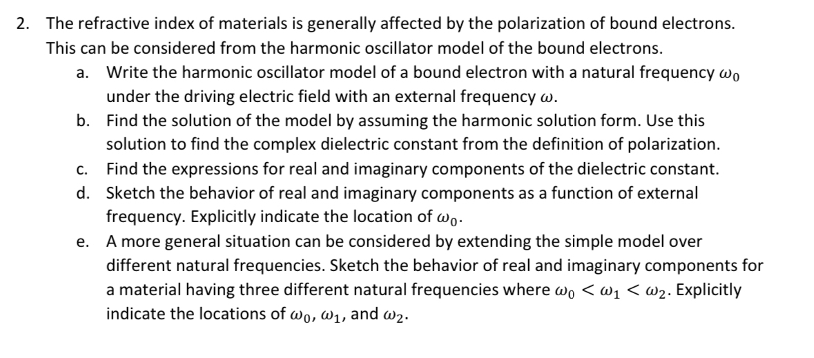 The refractive index of materials is generally