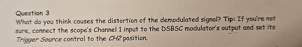 Question 3 What do you think causes the