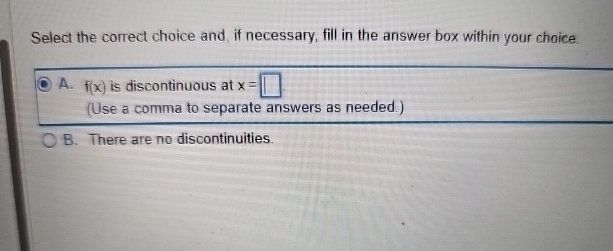 X Select the correct choice and, if necessary,