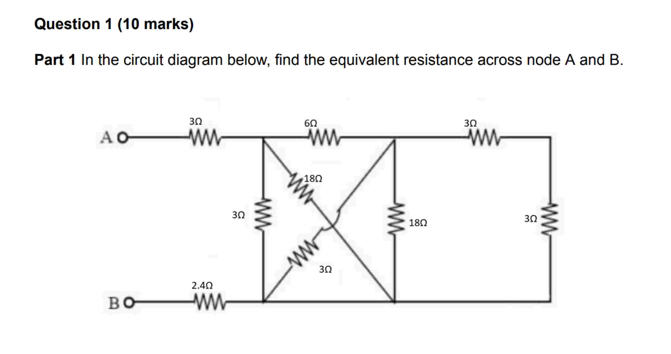 Question 1 ( 1 0 marks ) Part 1 In the circuit