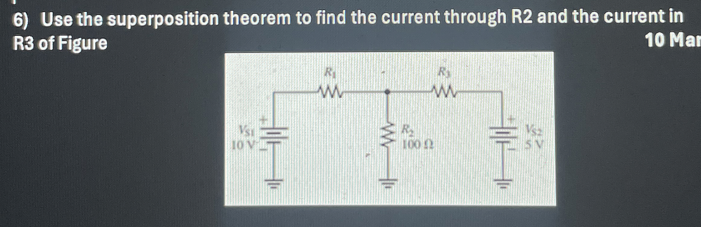 Use the superposition theorem to find the current