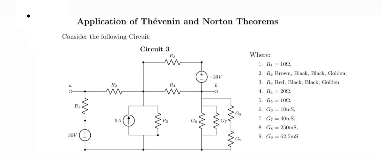 d ) Using Nodal or Mesh analysis, determine the