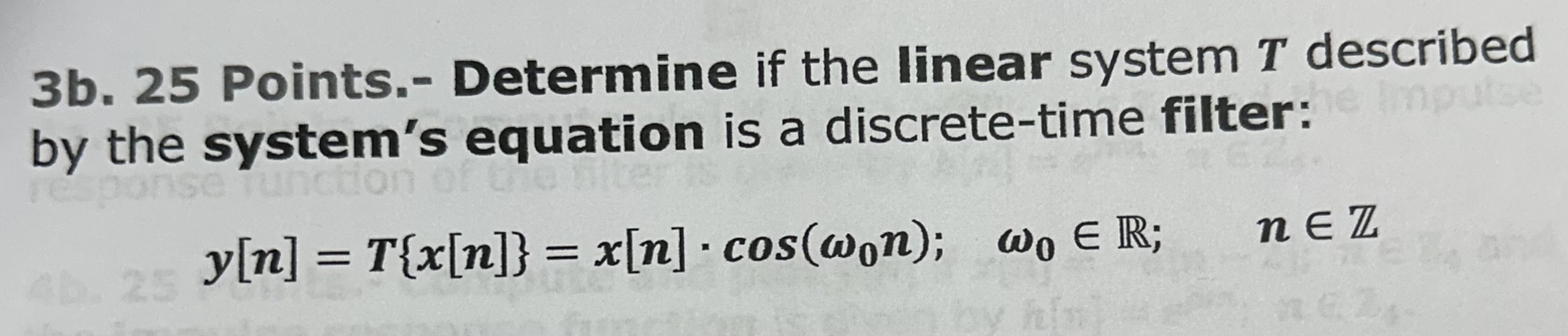 3 b . 2 5 Points. - Determine if the linear