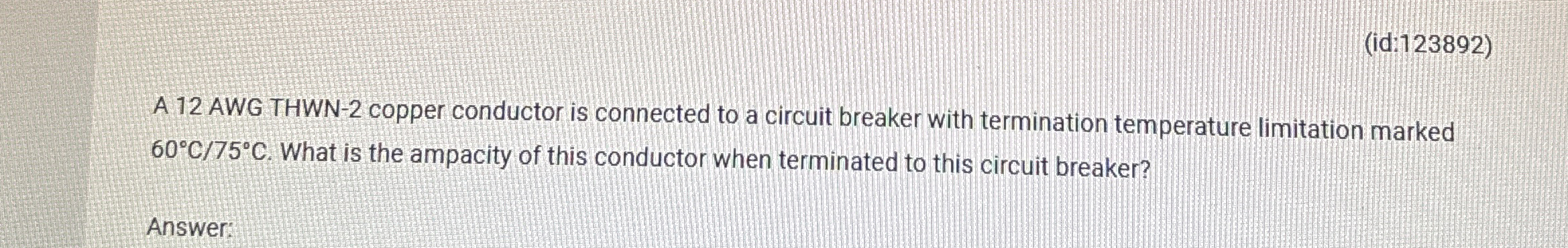 ( id: 1 2 3 8 9 2 ) A 1 2 AWG THWN - 2 copper