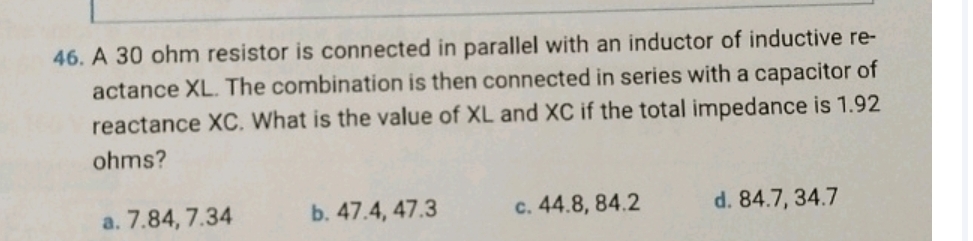 A 3 0 ohm resistor is connected in parallel with