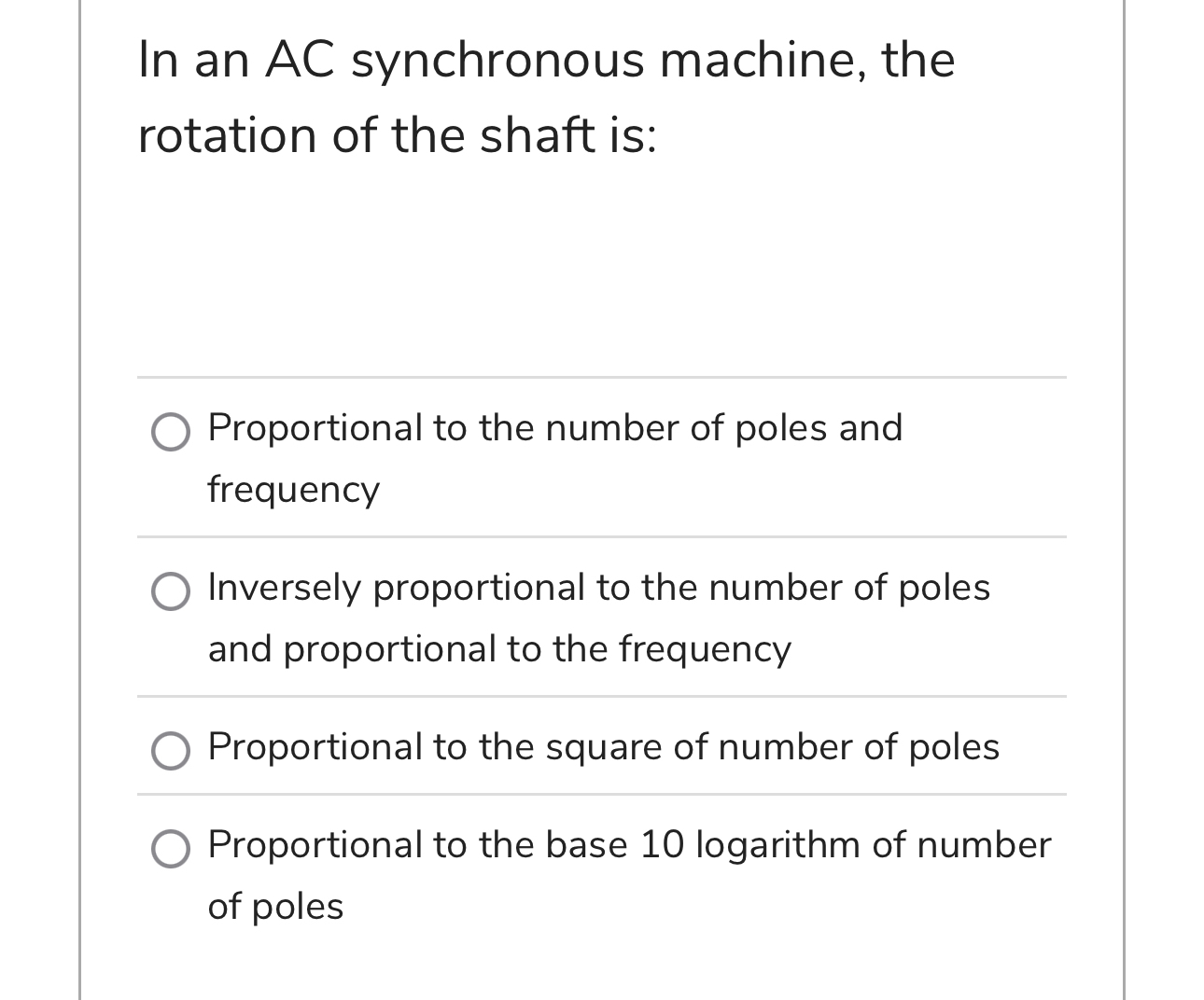 In an AC synchronous machine, the rotation of the