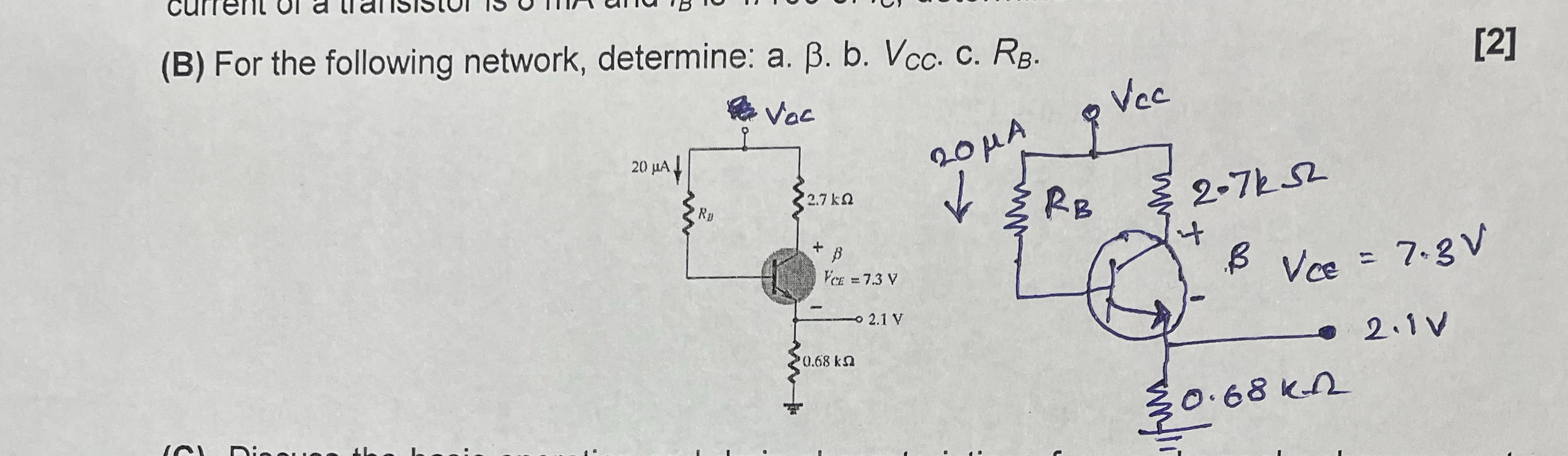 ( B ) For the following network, determine: a . .
