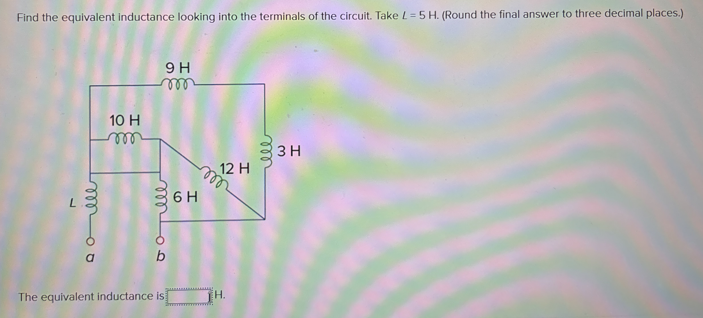 Find the equivalent inductance looking into the