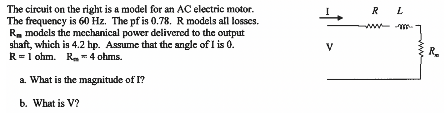 The circuit on the right is a model for an AC