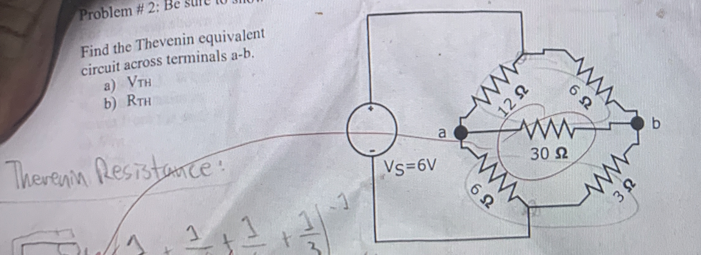 Find the Thevenin equivalent circuit across
