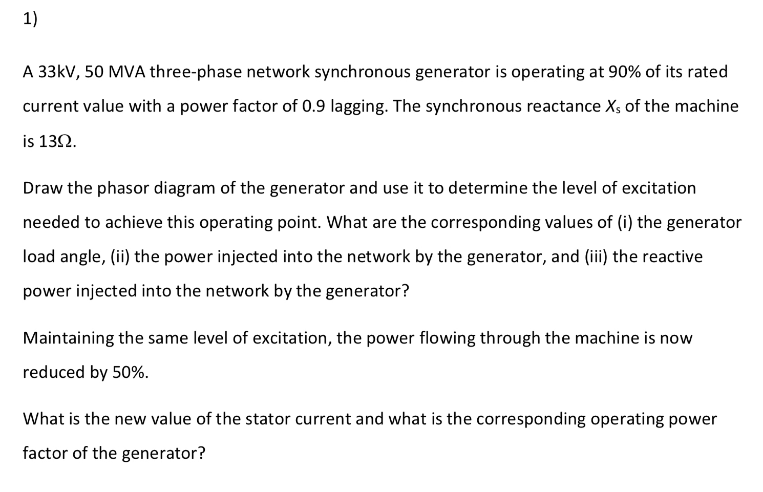 A 3 3 k V , 5 0 MVA three - phase network