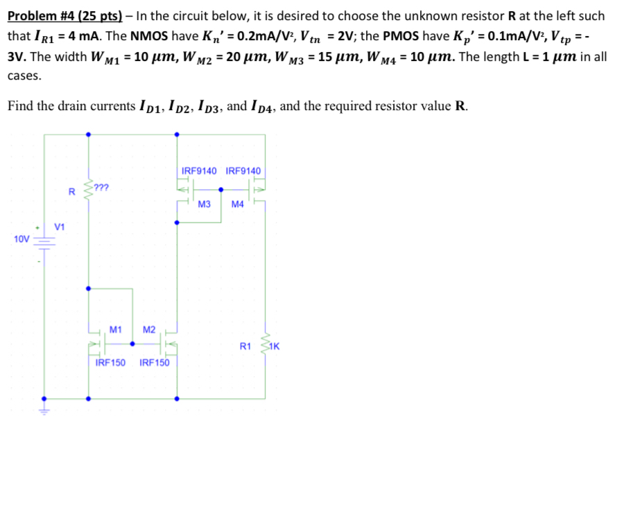 Problem # 4 ( 2 5 pts ) - In the circuit below,