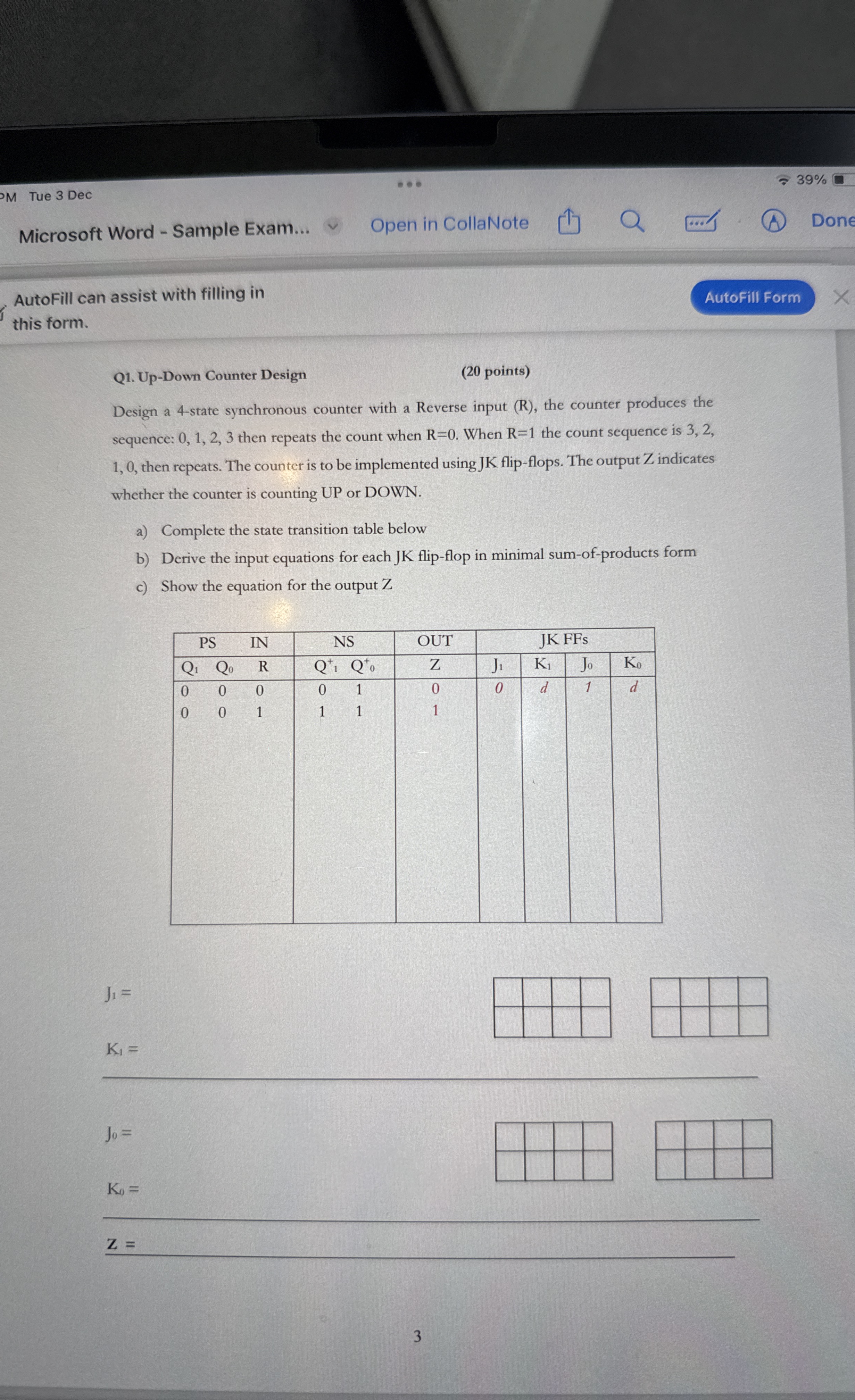 3 9 % Microsoft Word - Sample Exam... Open in