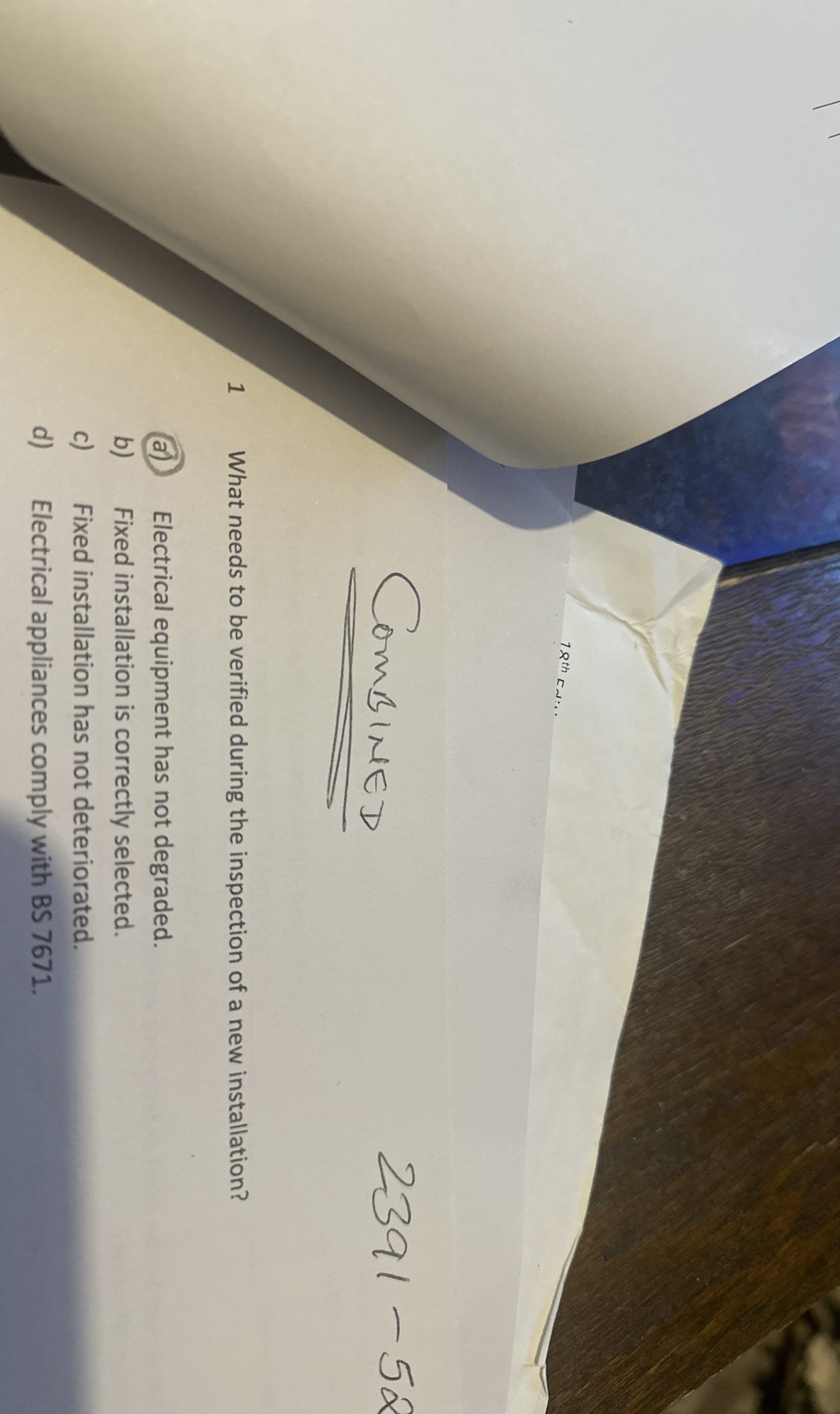 C o m b i n E D ? 2 3 9 1 - 5 2 1 What needs to