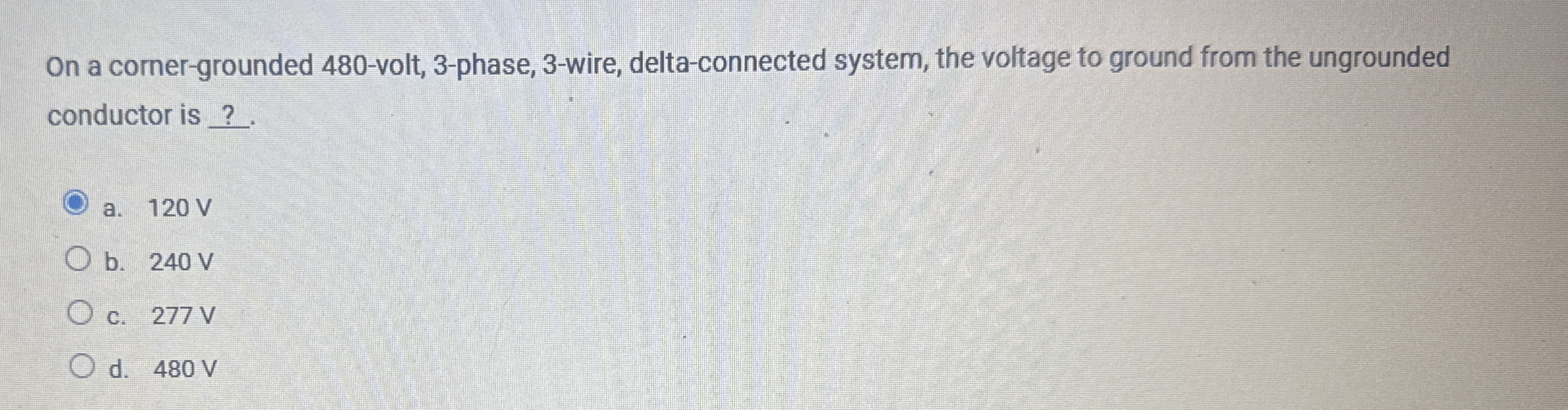 On a corner - grounded 4 8 0 - volt, 3 - phase, 3
