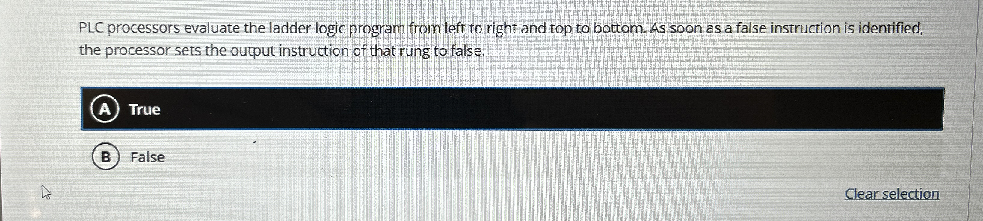 PLC processors evaluate the ladder logic program