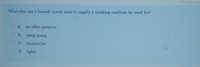 What else can a branch circuit used to supply a