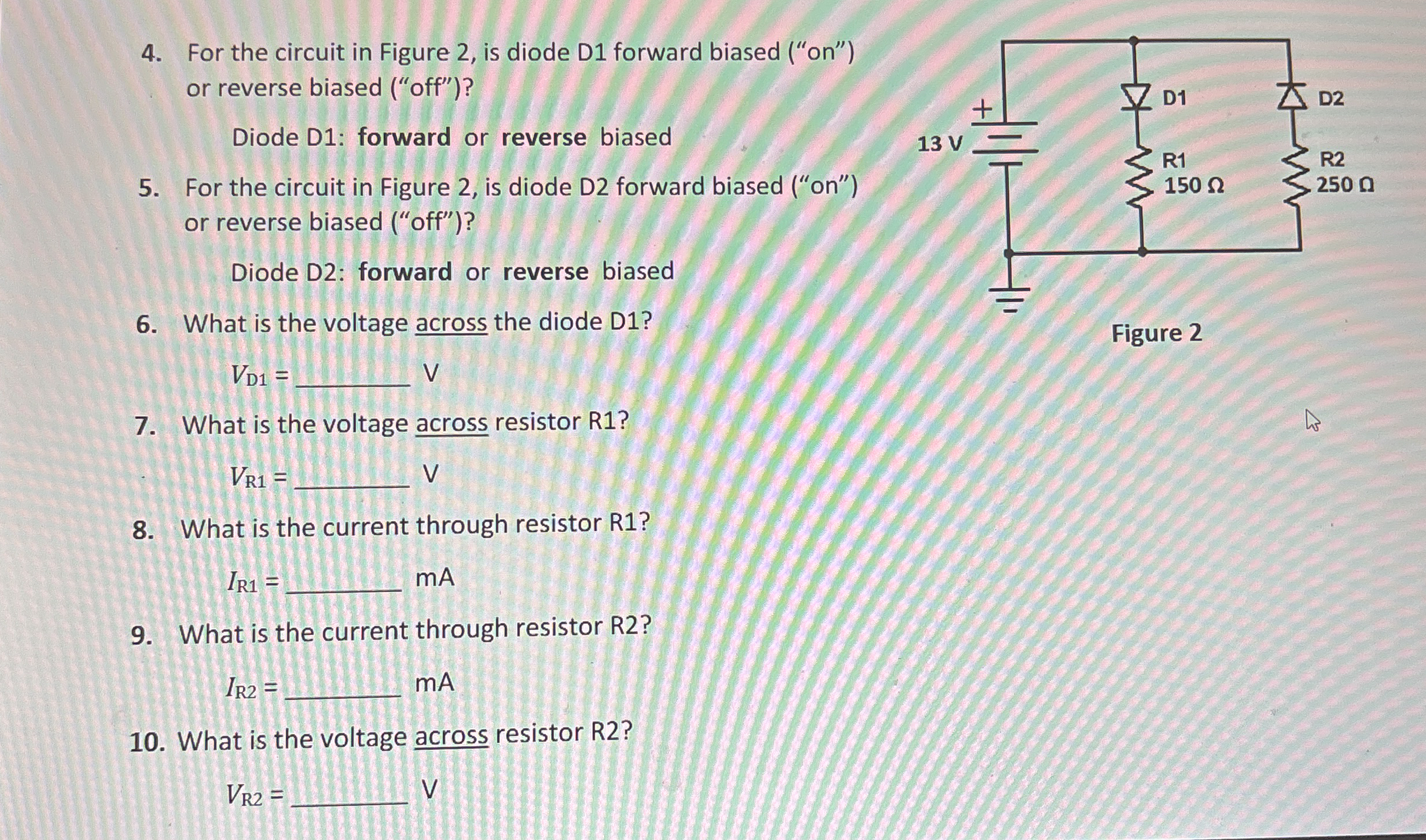 For the circuit in Figure 2 , is diode D 1