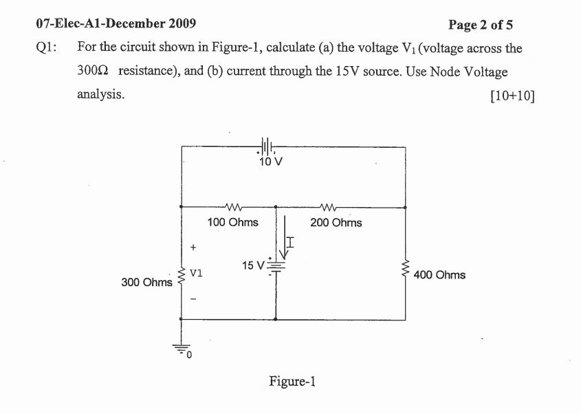 0 7 - Elec - A 1 - December 2 0 0 9 Page 2 of 5 Q