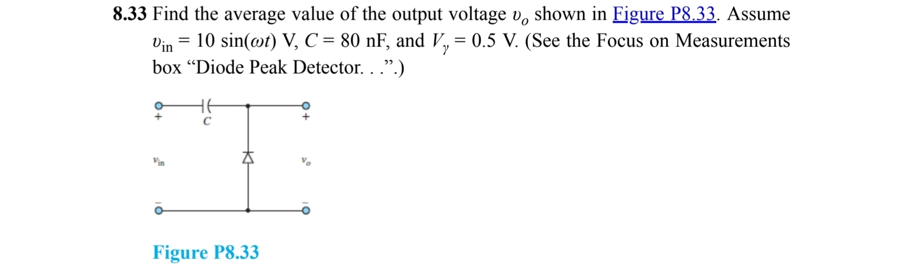 8 . 3 3 Find the average value of the output