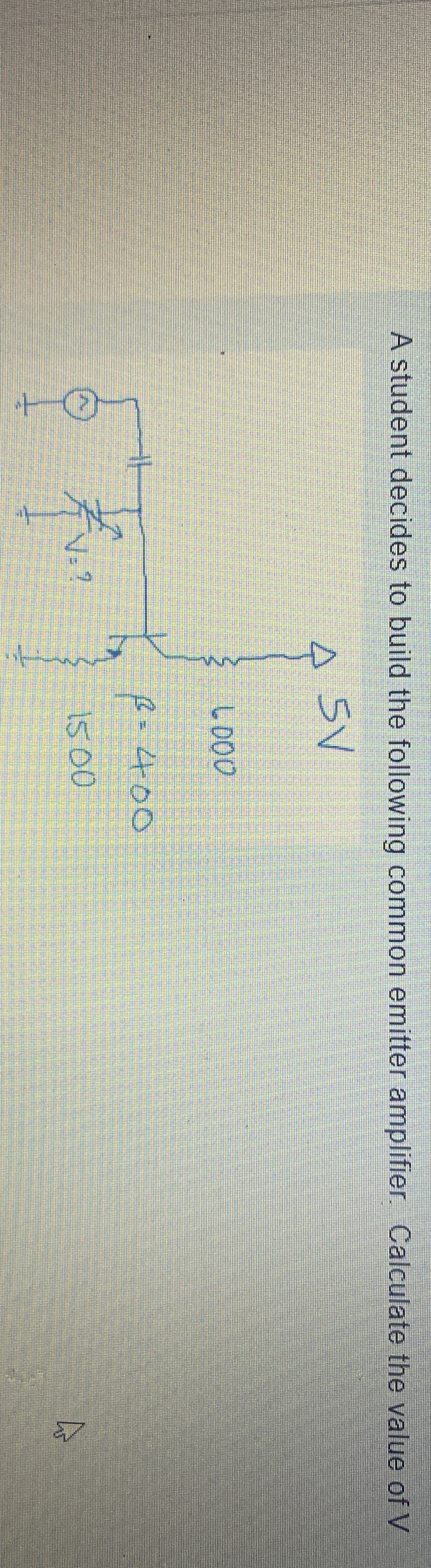 A student decides to build the following common