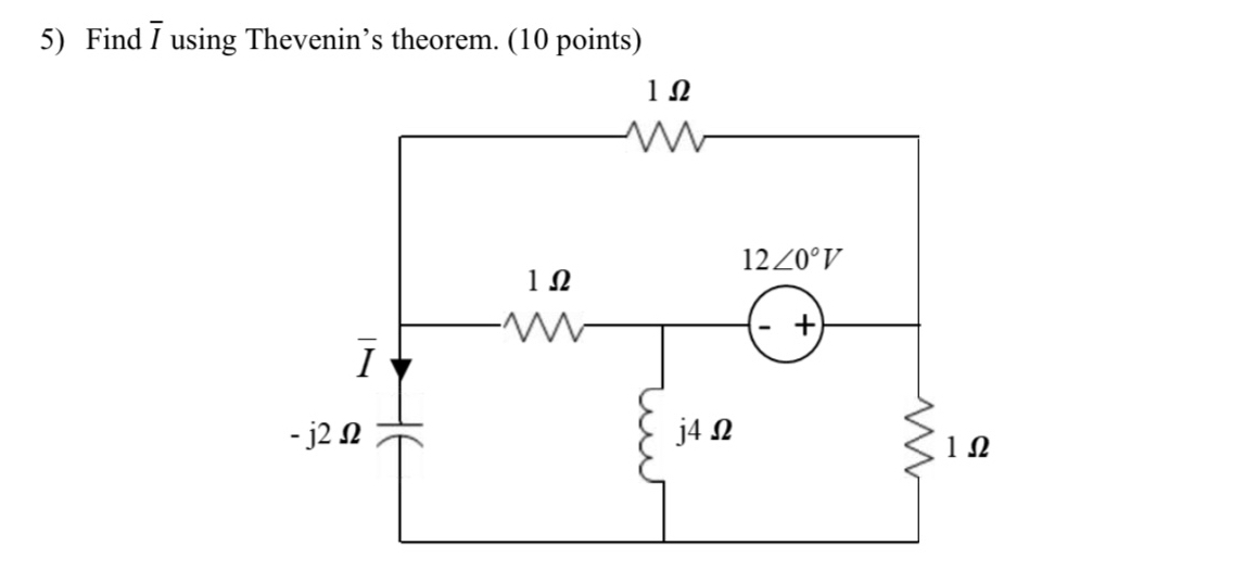 Find ( I ) using Thevenin's theorem. Show all