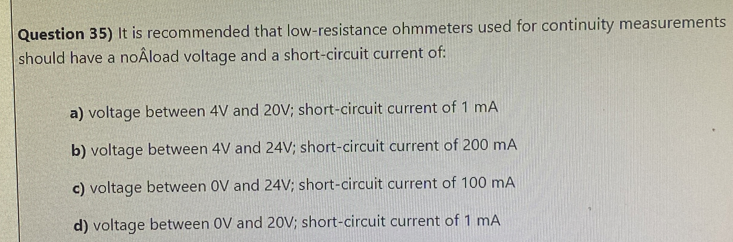 Question 3 5 ) It is recommended that low -