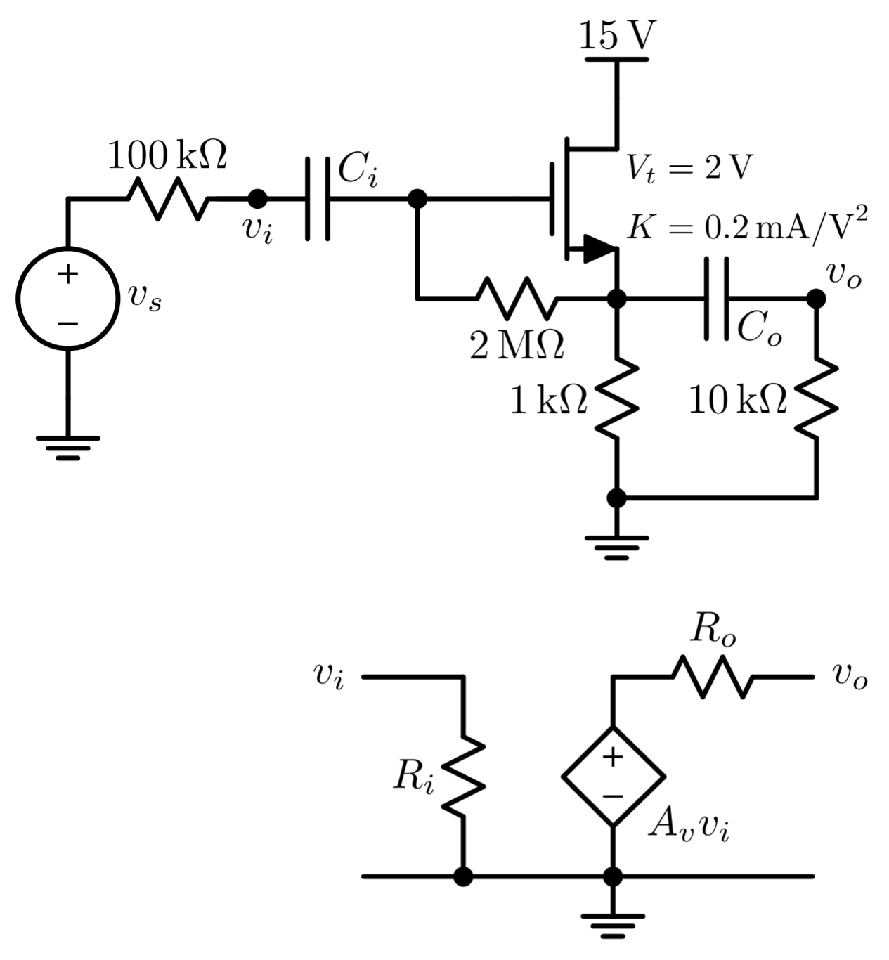 For the circuit at right, assume C _ i , C _ o