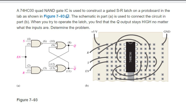 Figure 7 - 9 3 A 7 4 HC 0 0 quad NAND gate IC is
