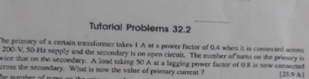 Tutorial Problems 3 2 . 2 The primary of a