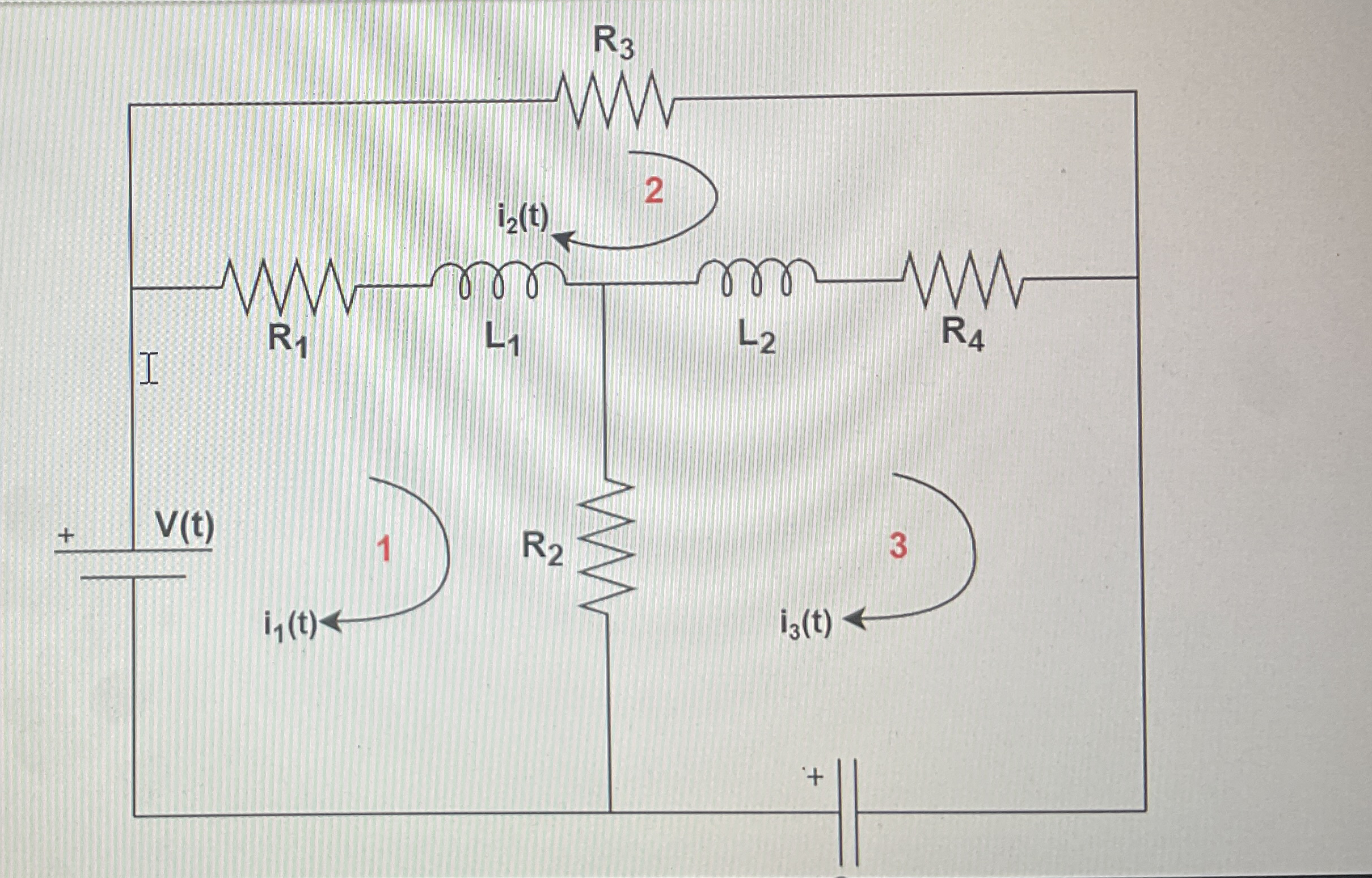 Obtain the state space equation with input v ( t