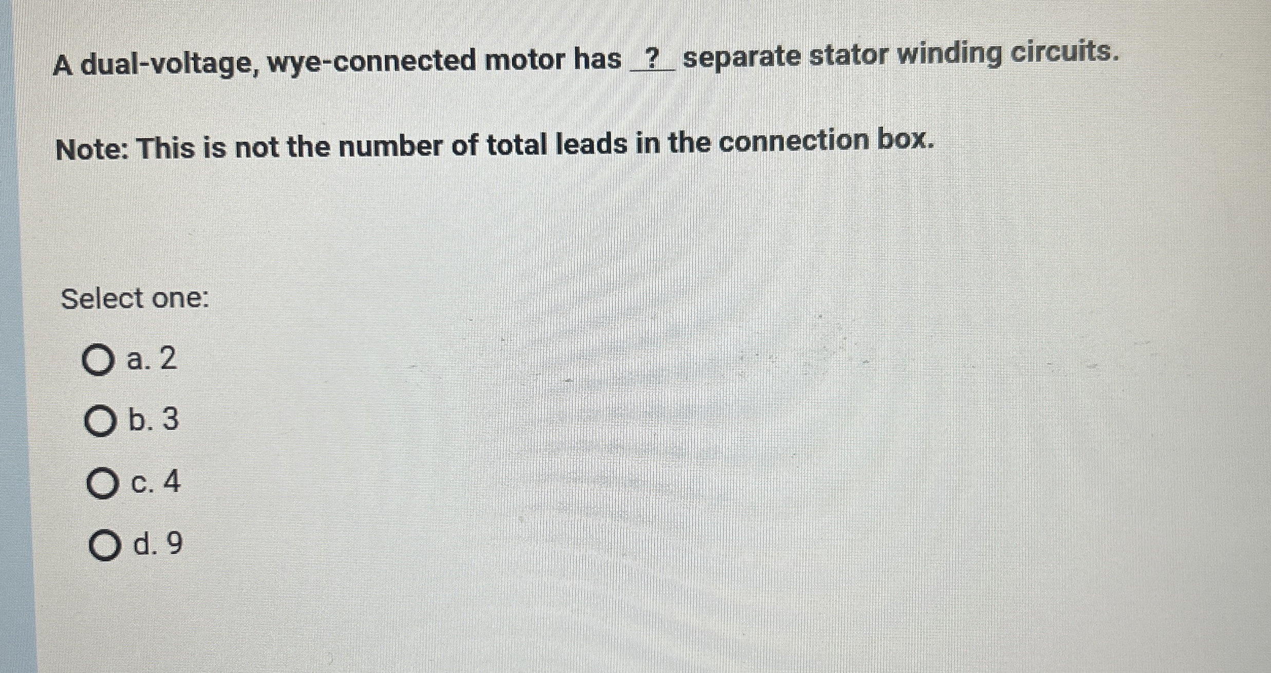 A dual - voltage, wye - connected motor has ?
