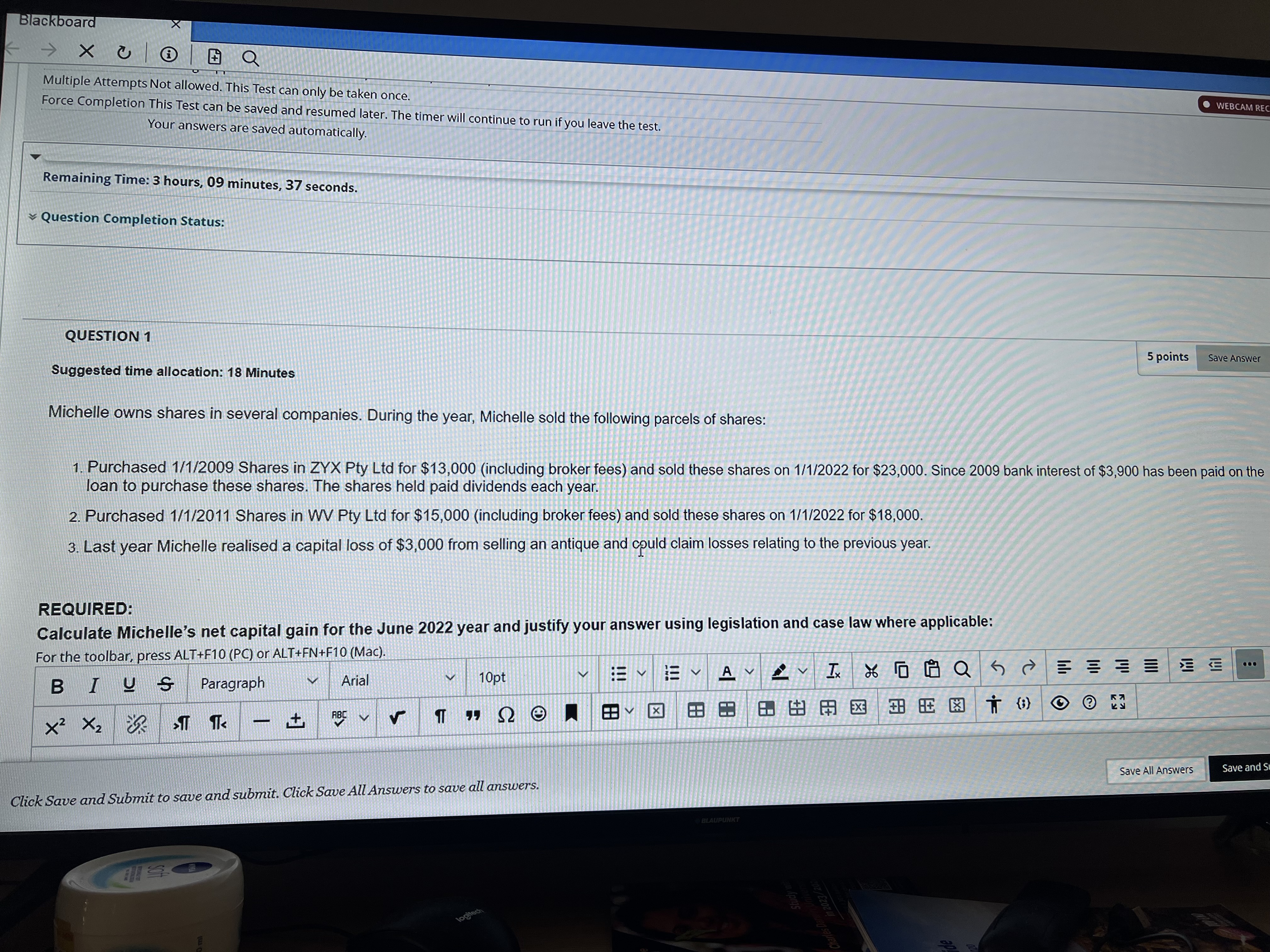 Blackboard X U @ B Q Multiple Attempts Not