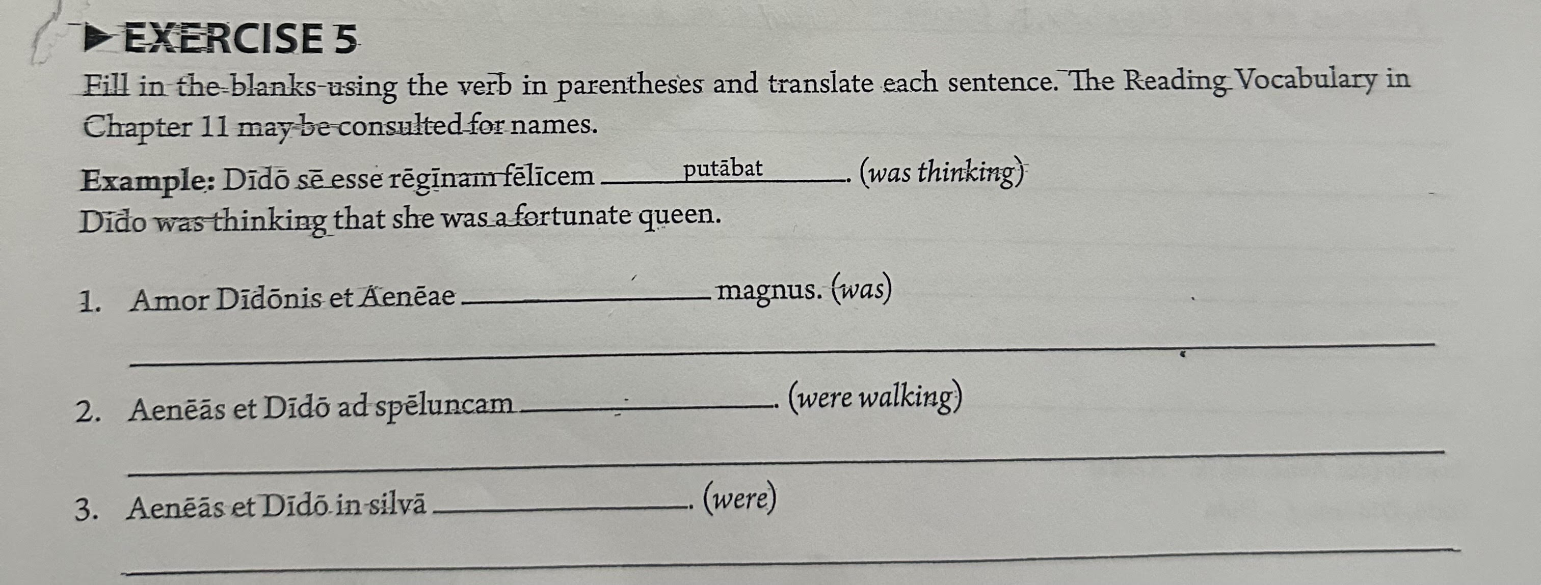 EXERCISE 5 Fill in the-blanks-using the verb in