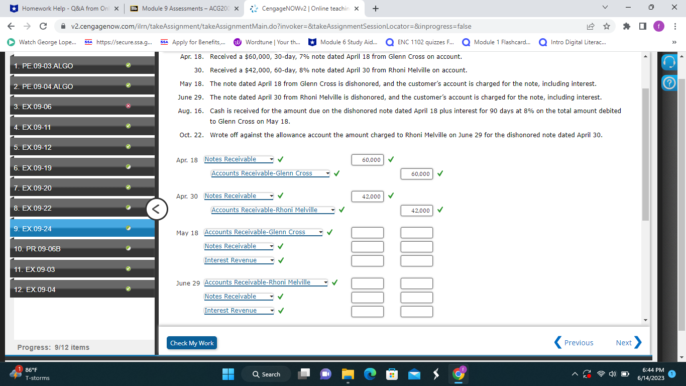 Course Hero X Bb Module 9 Assessments - ACG200 x
