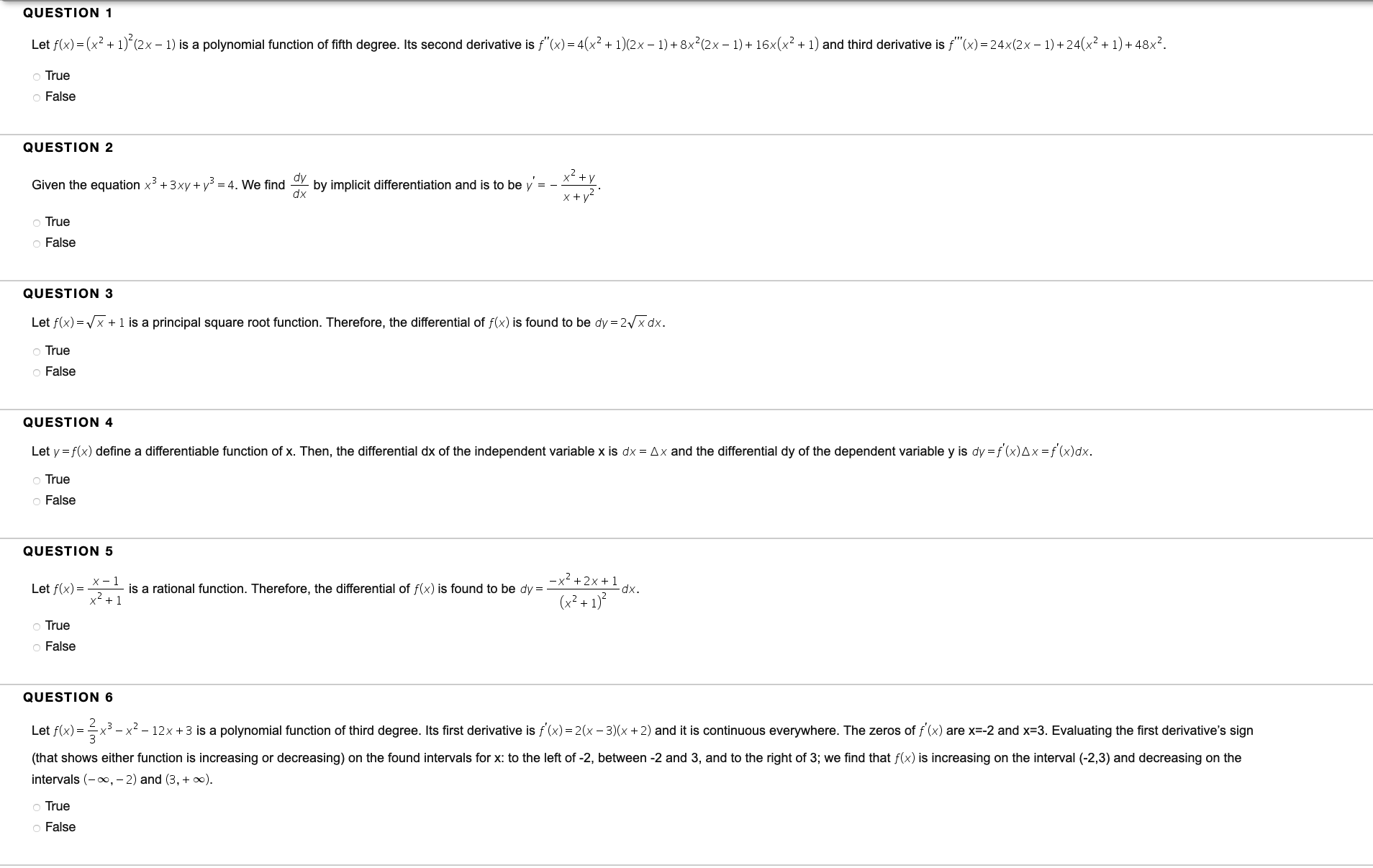 Please help, Thank you! QUESTION 1 Let f(x) =(x2