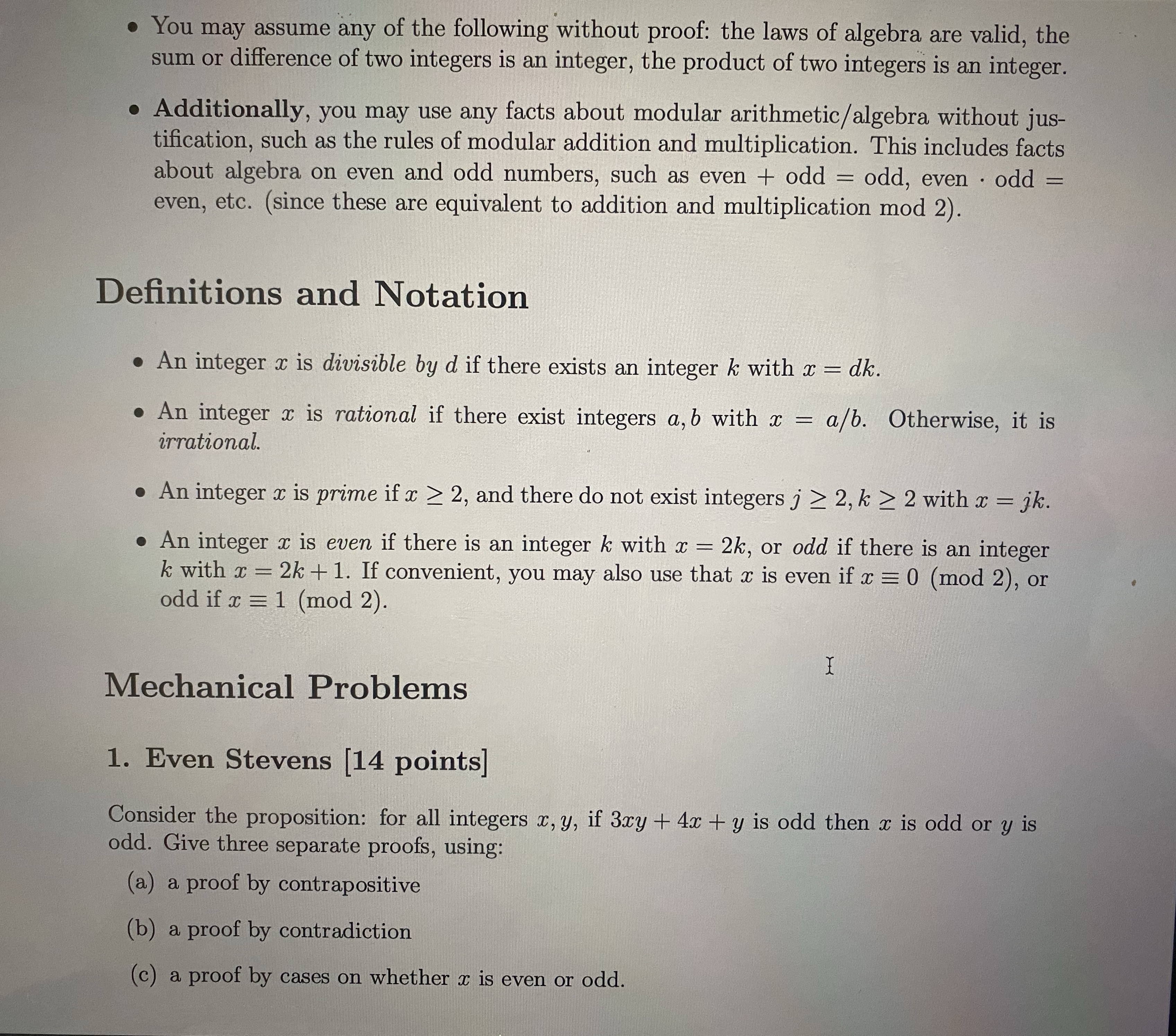 Mechanical problems step by step short but