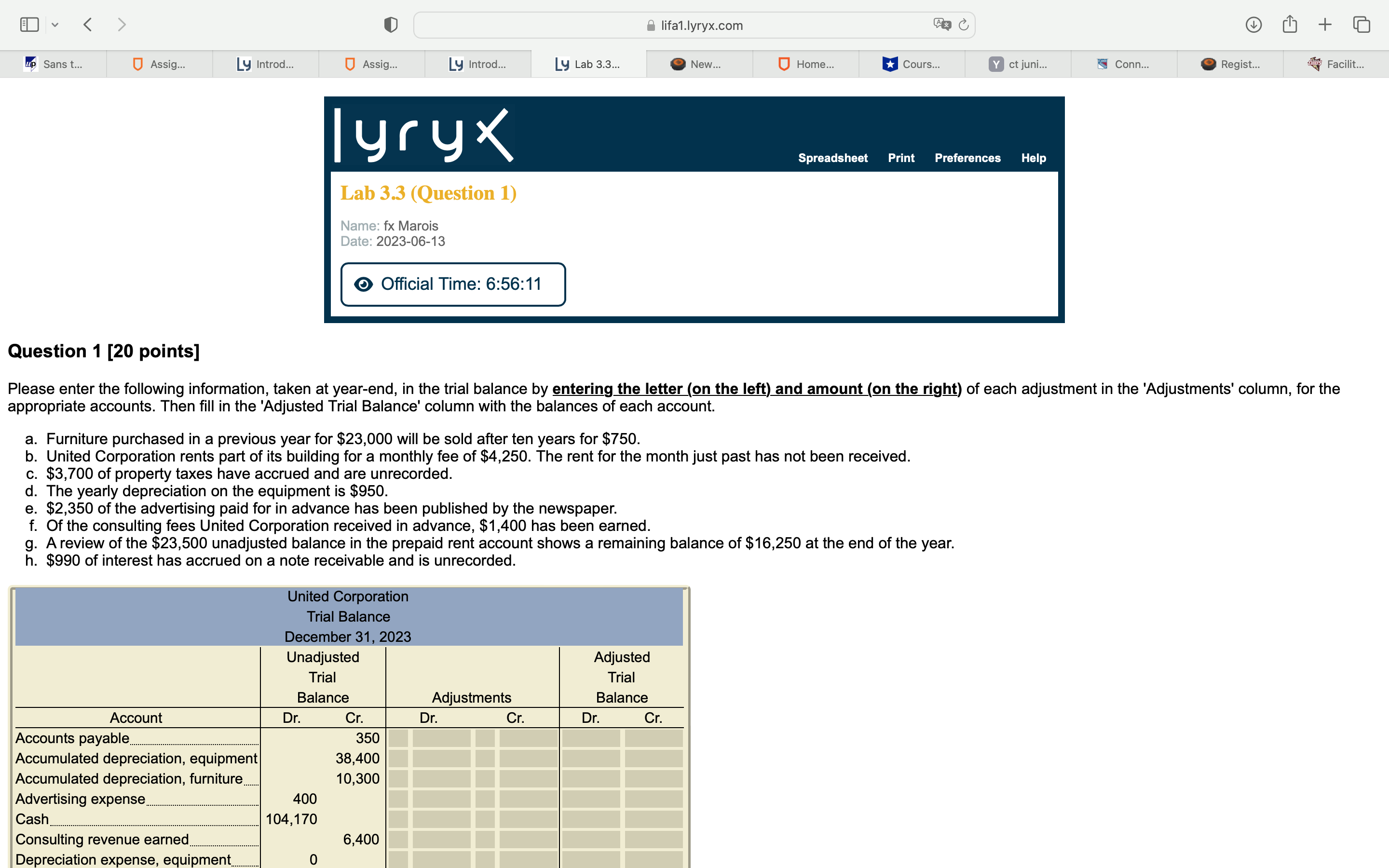 K Sans t.. U Assig .. Question 1 [20 points] fx