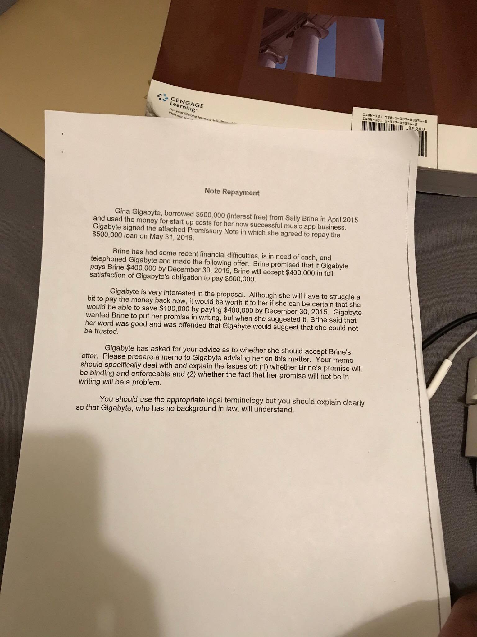 Can you please write down the answer for this