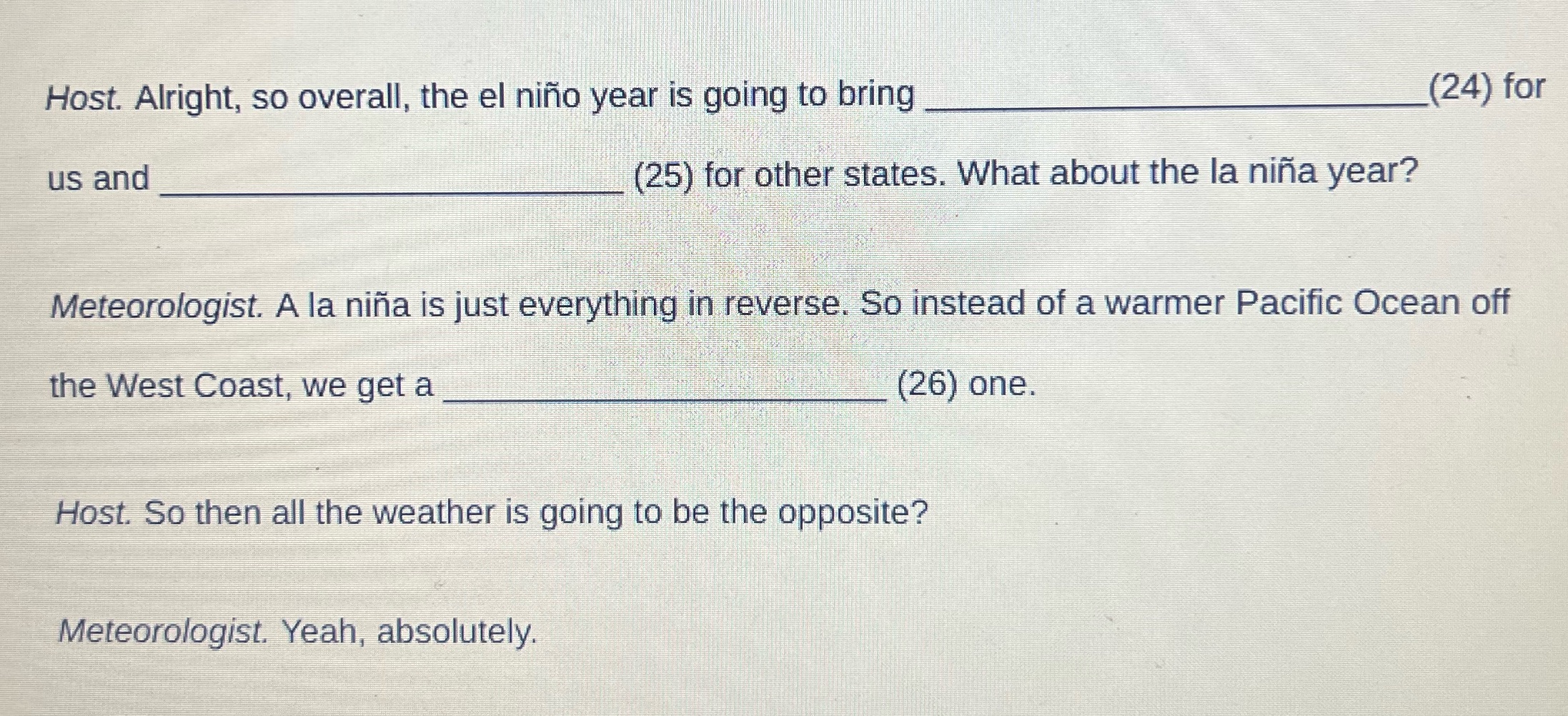Answer the host questions Host. Alright, so