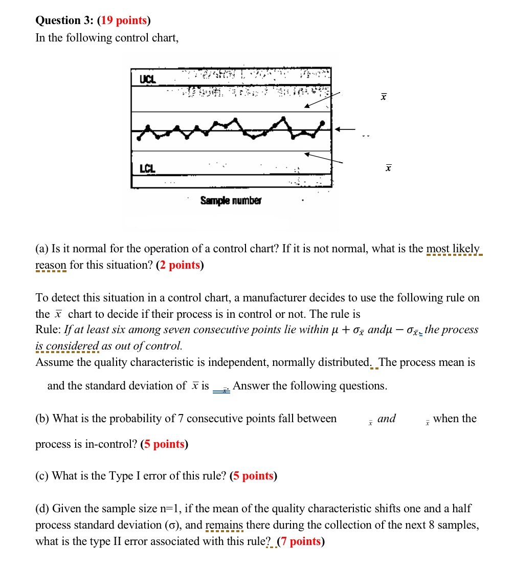 Question 3: (19 points) In the following control